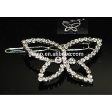 2015 Neue Shinning Schmetterling Design Crystal Hairgrip Mädchen Rhinestone Haarclip